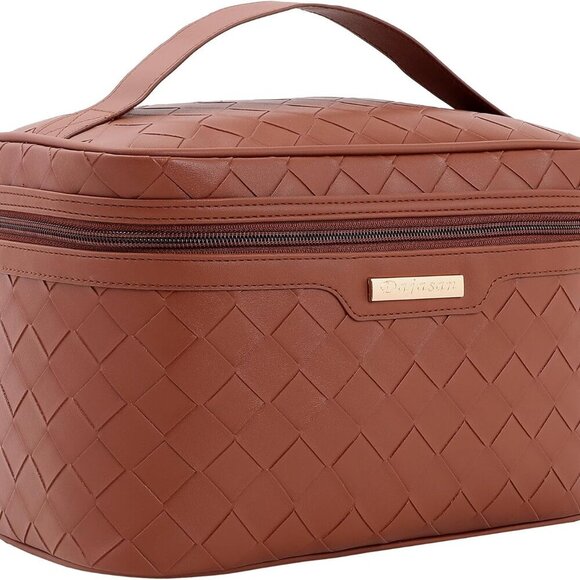 Makeup Bag, Travel Cosmetic Bag, Makeup Organizer Case with Divider and Handle, - Picture 1 of 8